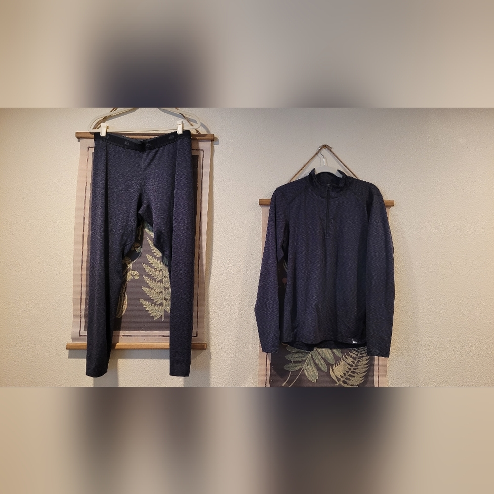REI Co-op Midweight Base Layer Half-Zip Top and bottoms-women
